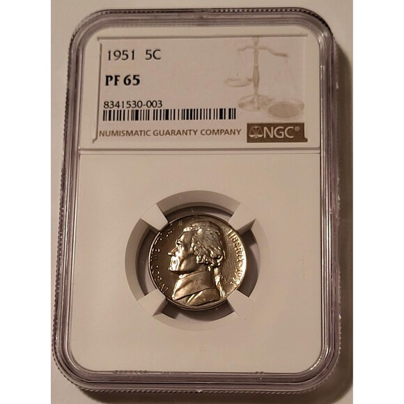 1951 Jefferson Nickel PF65 NGC Low Proof Mintage - Picture 1 of 2